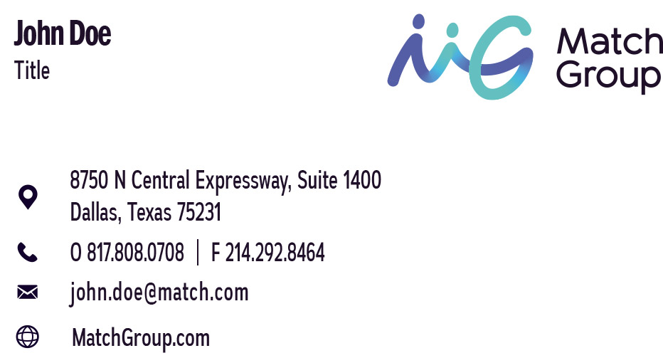 Match Group Business Card