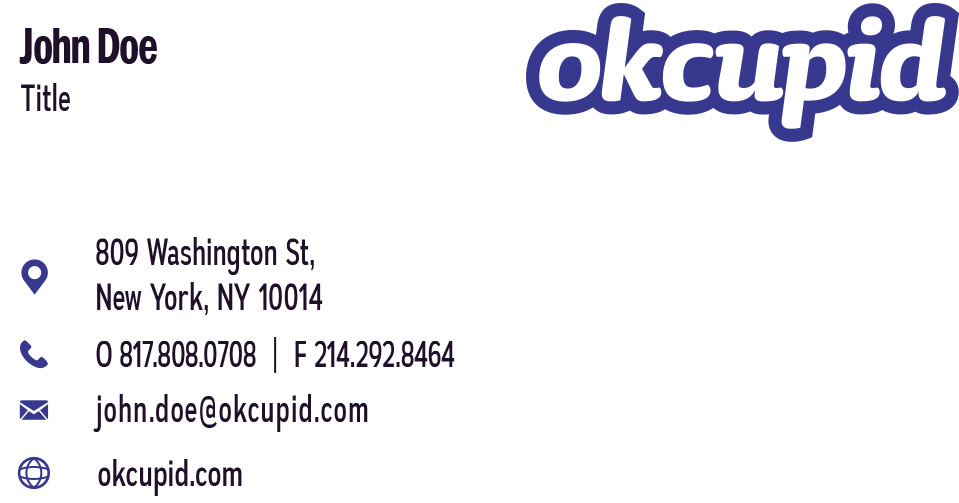 okcupid Business Card